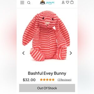 Bashful Evey Bunny Jellycat NWT